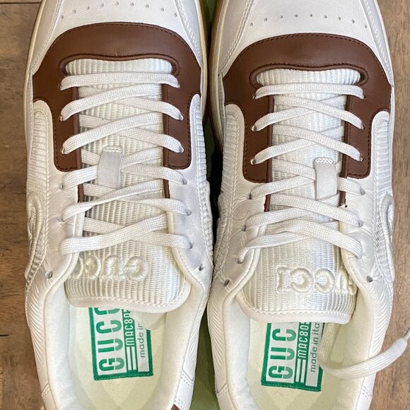 Gucci Mac80 Embroidered Sneakers | Off White Brown - 741656 AAB79 9155 | MEN 11 main image 8